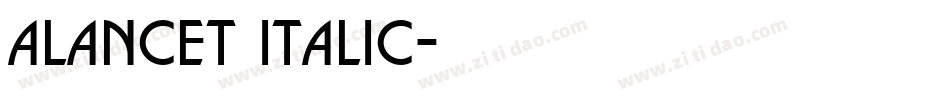 aLancet Italic字体转换